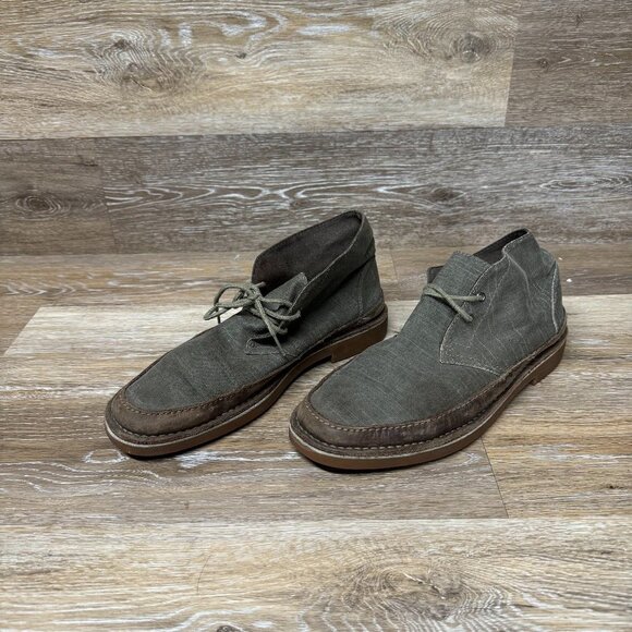 Clarks Bushacre Rand Gray Leather Chukka Boot Mens Size 9.5m - Picture 1 of 6